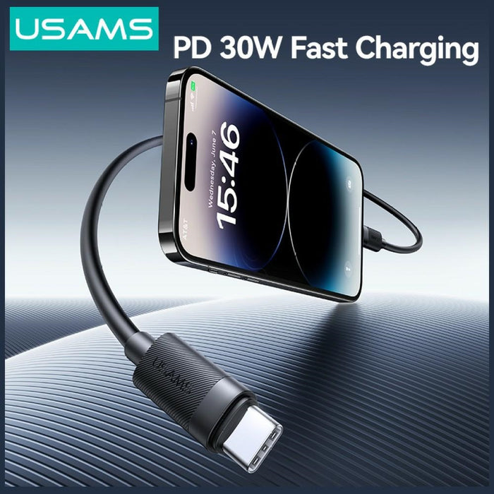 Кабел USAMS U94 30W Lightning 1m, черен