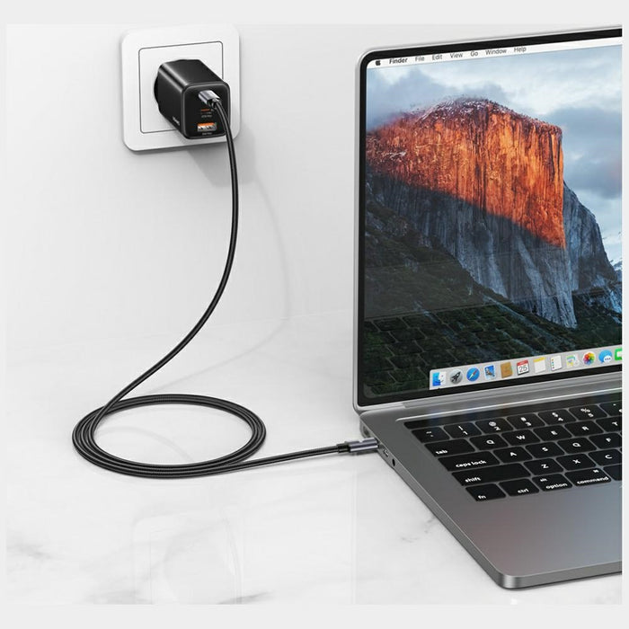 Кабел USAMS U91 60W USB-C към USB-C 1m, черен