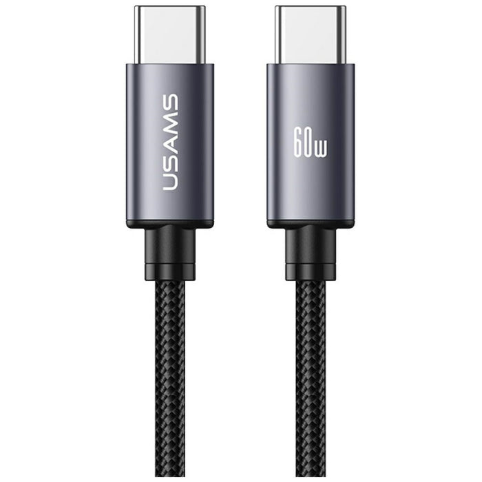 Кабел USAMS U91 60W USB-C към USB-C 1m, черен