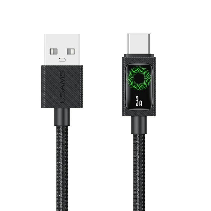 Кабел USAMS U92 18W за USB-C и USB-A 1.2m, черен