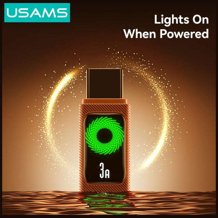 Кабел USAMS U92 18W за USB-C и USB-A 1.2m, черен