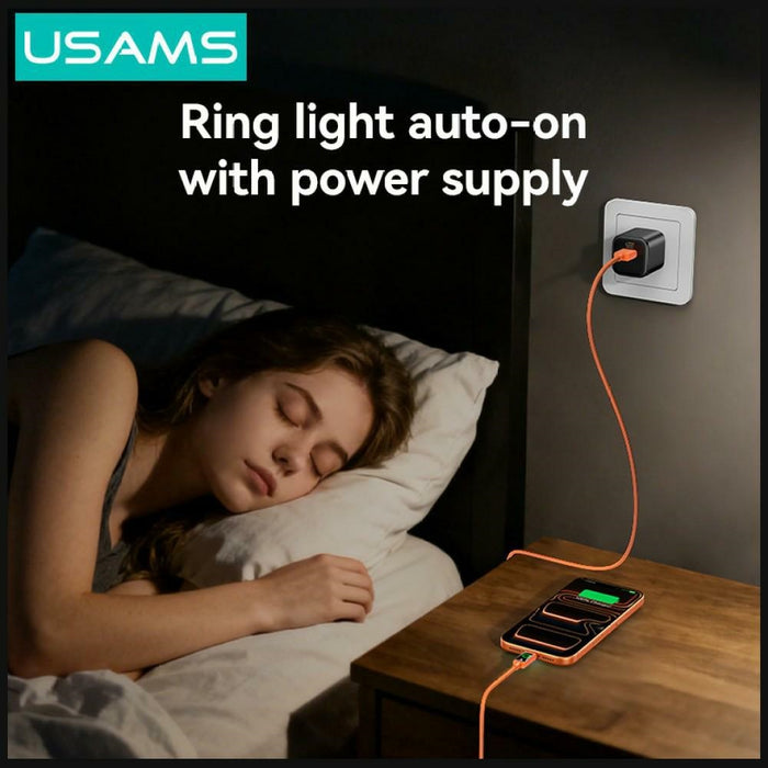 Кабел USAMS U92 18W за USB-C и USB-A 1.2m, черен
