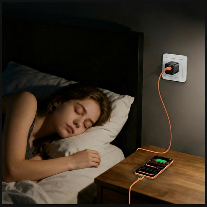 Кабел USAMS U92 18W за USB-C към USB-A, 1.2 м, оранжев