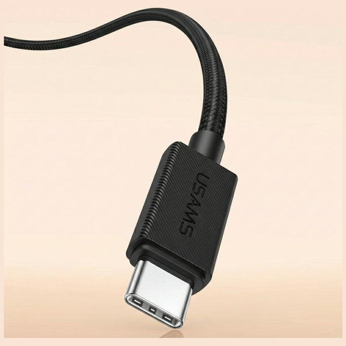 Кабел USAMS U92 60W USB-C към USB-C 1.2м, черен