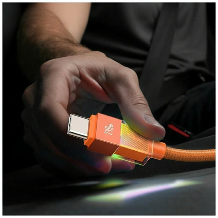 Кабел USAMS U93 240W USB-C за USB-C 1.2m, оранжев