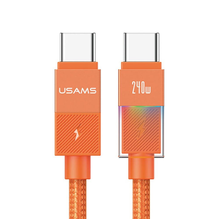 Кабел USAMS U93 240W USB-C за USB-C 1.2m, оранжев