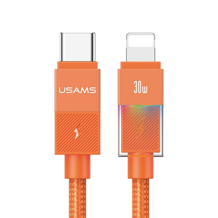 Кабел USAMS U93 30W Lightning 1.2м, оранжев