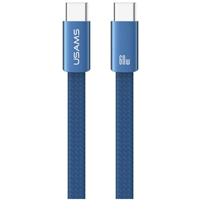 Кабел USAMS U96 60W USB-C към USB-C 1.2 m, синя