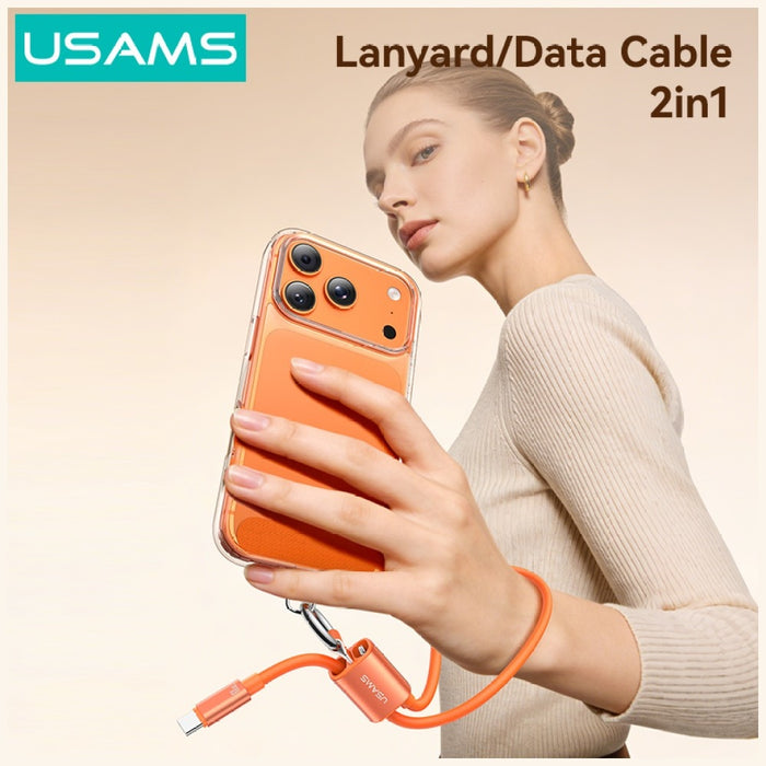 Кабел USAMS U97 60W USB-C за USB-C, с handstrap, матиран