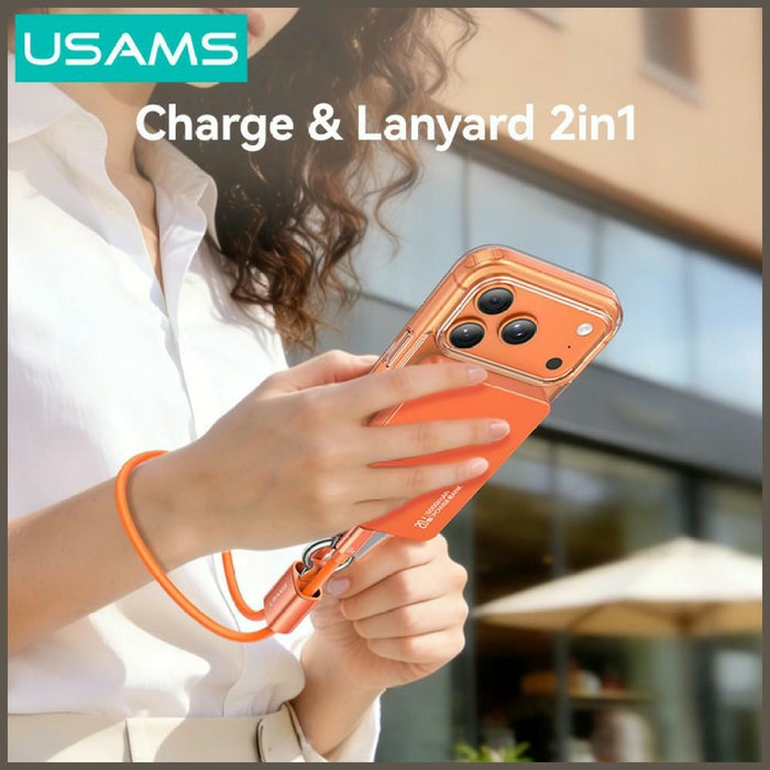 Кабел USAMS U97 60W за USB-C и USB-C, оранжев