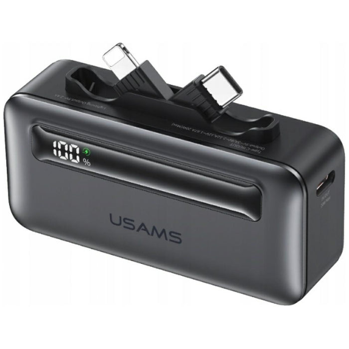 Powerbank USAMS XB-Series PD 20W със кабел, сребрист
