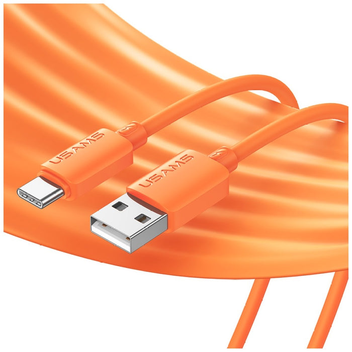 Кабел USAMS U98 3A силиконов Fast Charging USB-C, черен