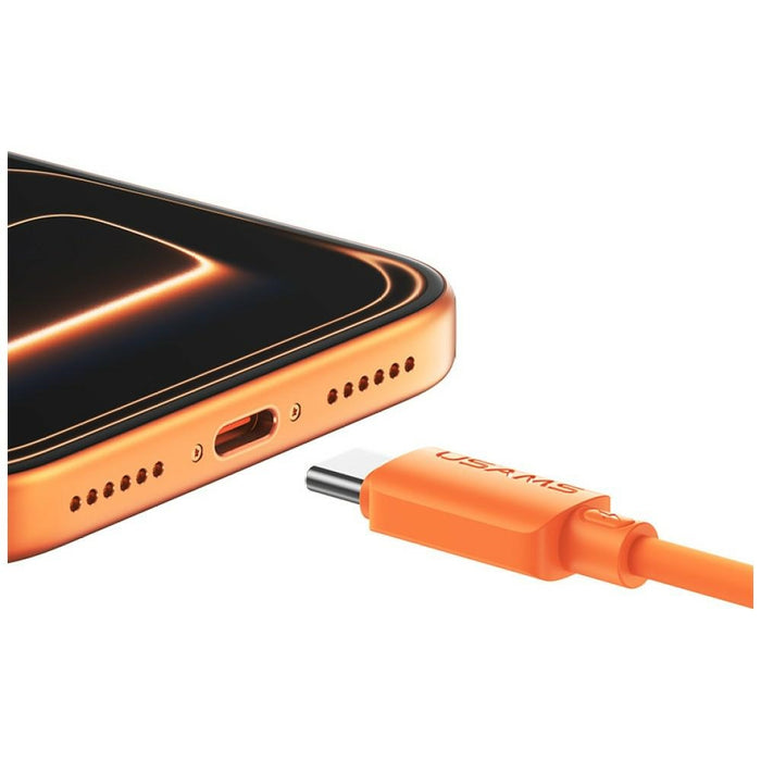 Кабел USAMS U98 3A Silicone Fast Charging, бял