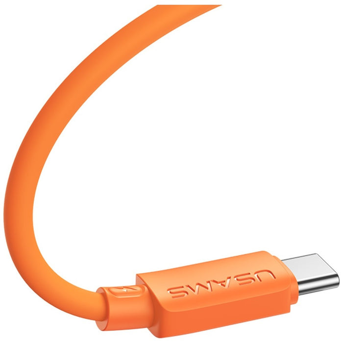 Кабел USAMS U98 3A Silicone Fast Charging, бял