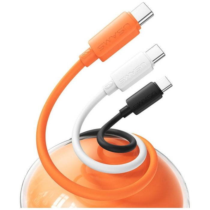 Кабел USAMS U98 3A силиконов Fast Charging USB-C оранжев