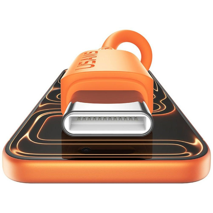 Кабел USAMS U98 3A силиконов Fast Charging USB-C оранжев