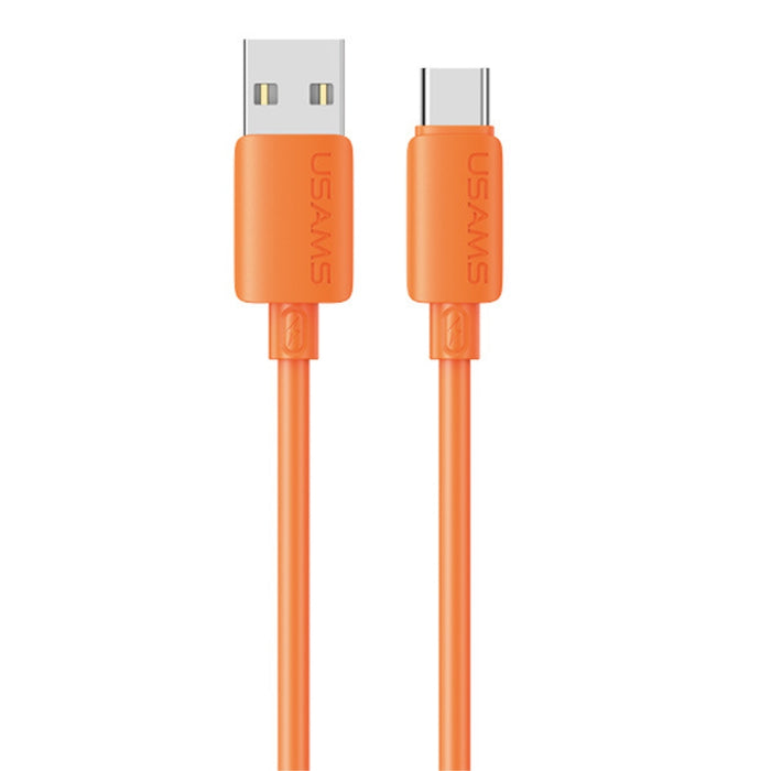 Кабел USAMS U98 3A силиконов Fast Charging USB-C оранжев