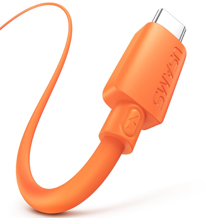 Кабел USAMS U98 3A силиконов Fast Charging USB-C оранжев