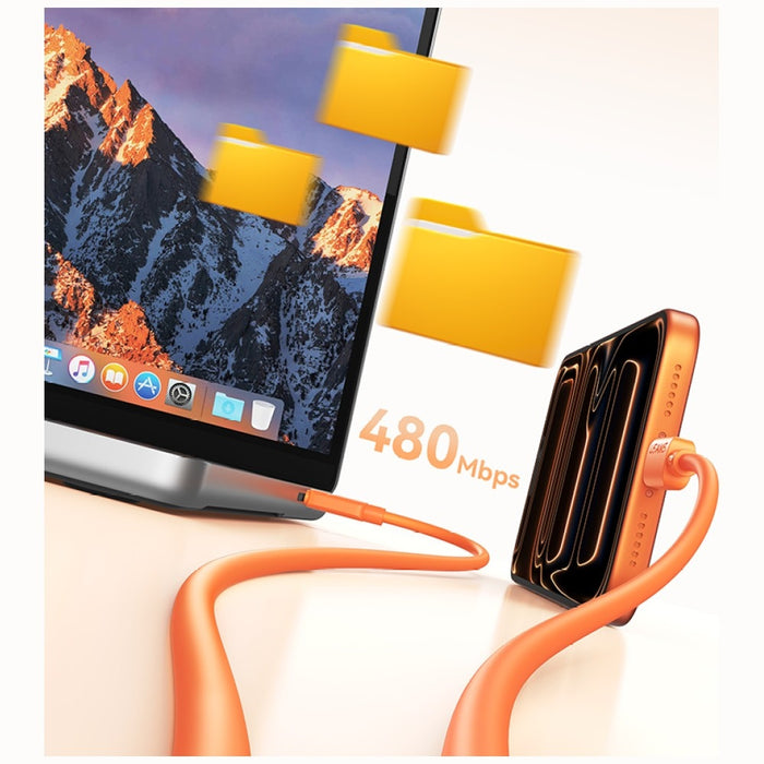 Кабел USAMS U98 60W 3A Silicone Fast Charging за USB-C - USB-C, бял