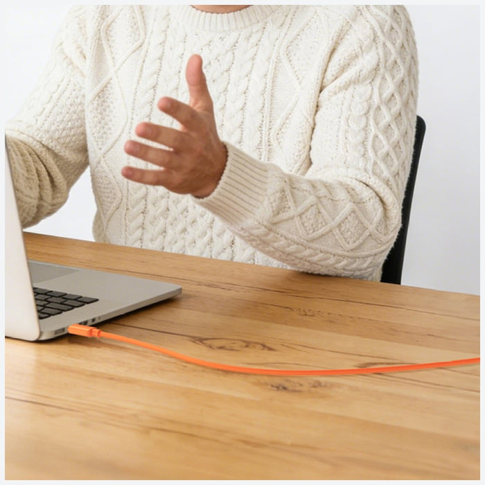 Кабел USAMS U98 60W 3A Silicone Fast Charging за USB-C - USB-C, бял