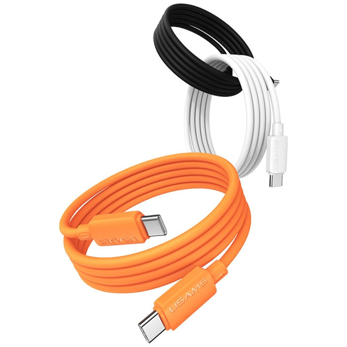 Кабел USAMS U98 30W 3A силиконов Fast Charging 1M за Lightning, черен