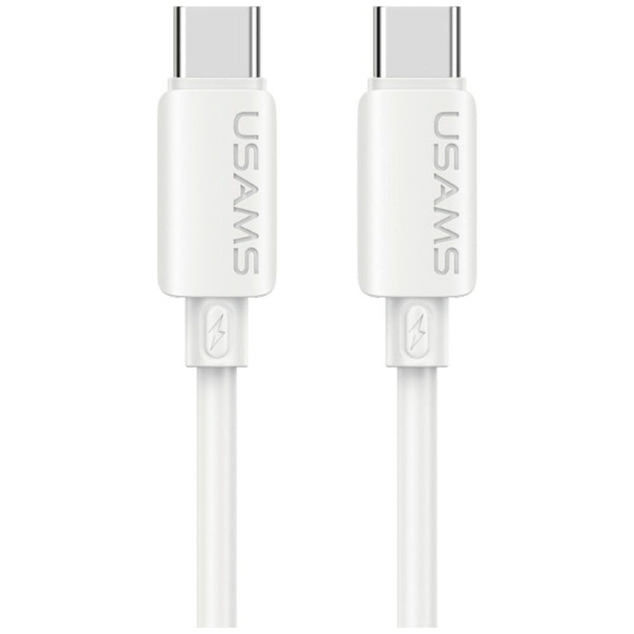 Кабел USAMS U98 30W 3A силиконов Fast Charging USB-C за Lightning, бял