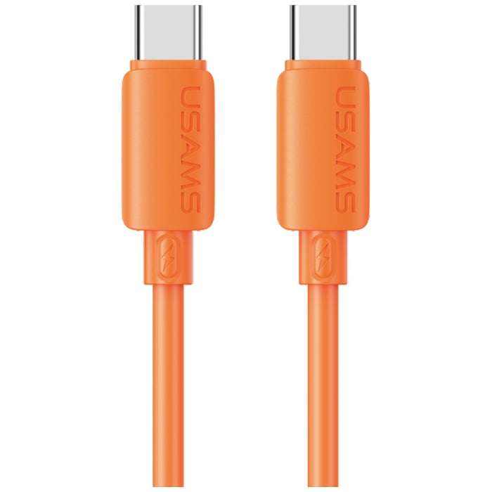 Кабел USAMS U98 30W 3A силиконов Fast Charging за Lightning, оранжев
