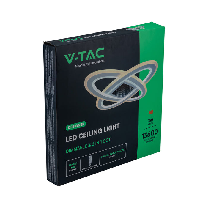 LED ПЛАФОН 130W 3000-6500K 50CM ДИМИРУЕМ V-TAC