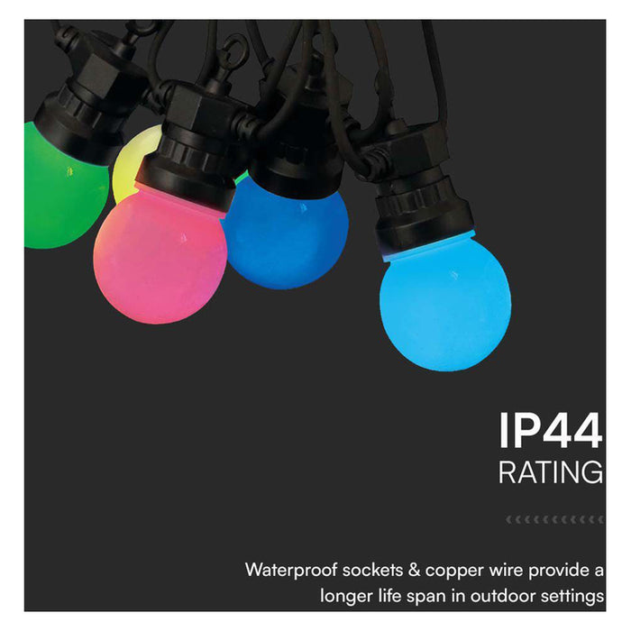 LED ДЕКОРАТИВЕН КАБЕЛ 13M RGB IP44 С ДИСТАНЦИОННО УПРАВЛЕНИЕ V-TAC