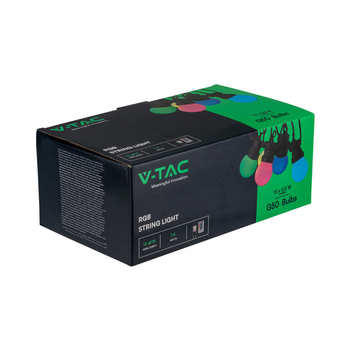 LED ДЕКОРАТИВЕН КАБЕЛ 13M RGB IP44 С ДИСТАНЦИОННО УПРАВЛЕНИЕ V-TAC