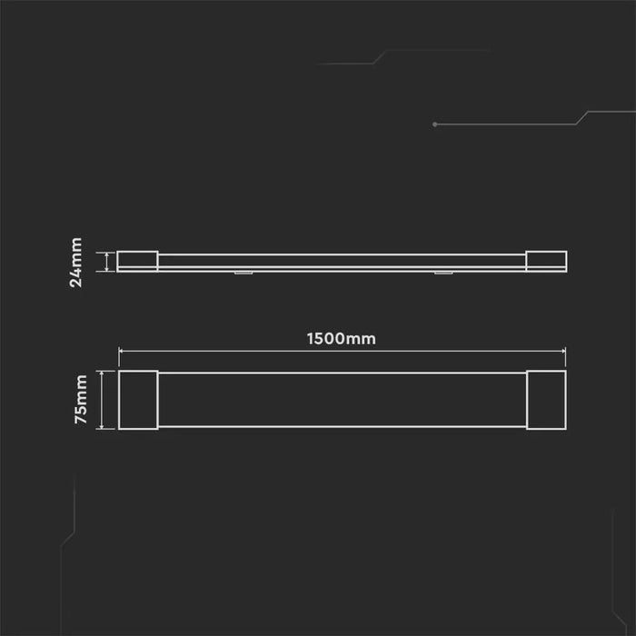 LED ЛИНЕЙНО ТЯЛО 50W 6000K, 150CM V-TAC
