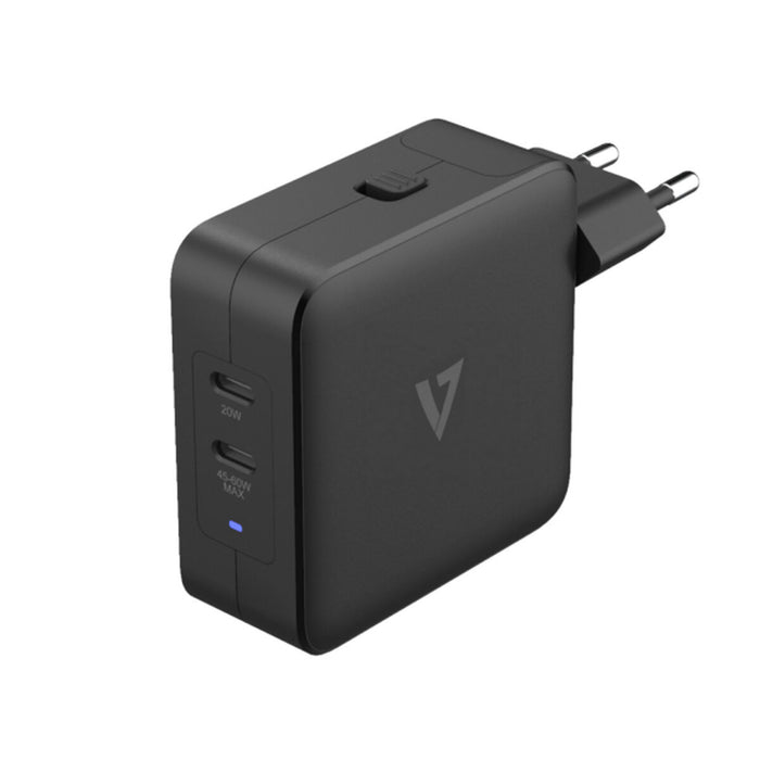 Преносимо зарядно устройство V7 ACUSBC65WGAN Черен