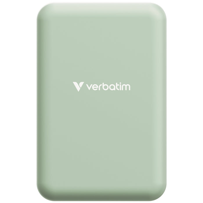 Verbatim Charge 'n' Go Essentials Преносима батерия Powerbank Магнитна безжична 20000mAh зелена
