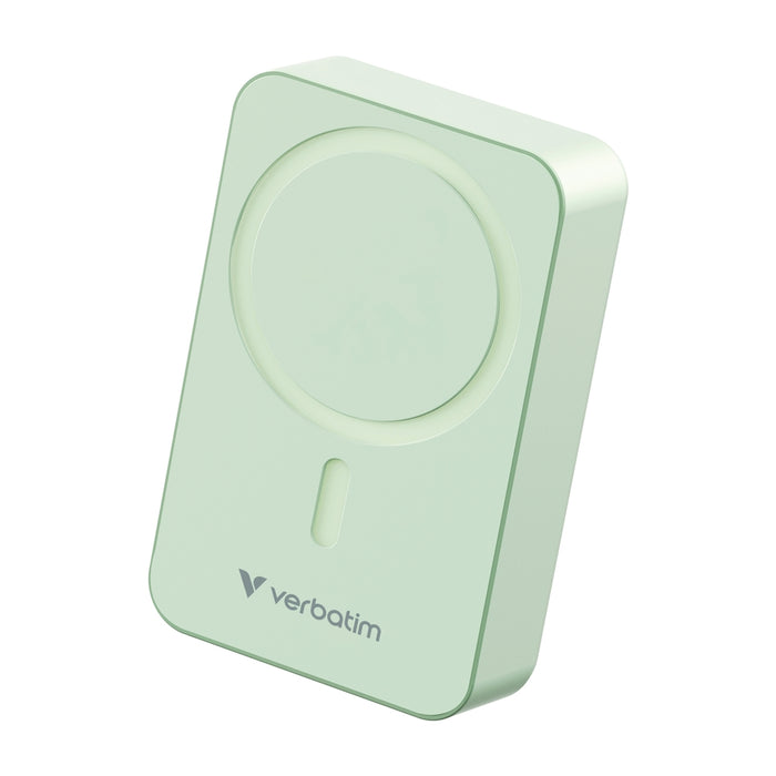 Verbatim Charge 'n' Go Essentials Преносима батерия Powerbank Магнитна безжична 20000mAh зелена