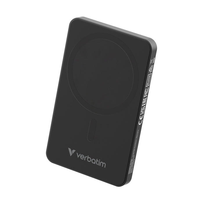 Verbatim Charge 'n' Go Essentials Преносима батерия Powerbank Magnetic Wireless 5000mAh Черен