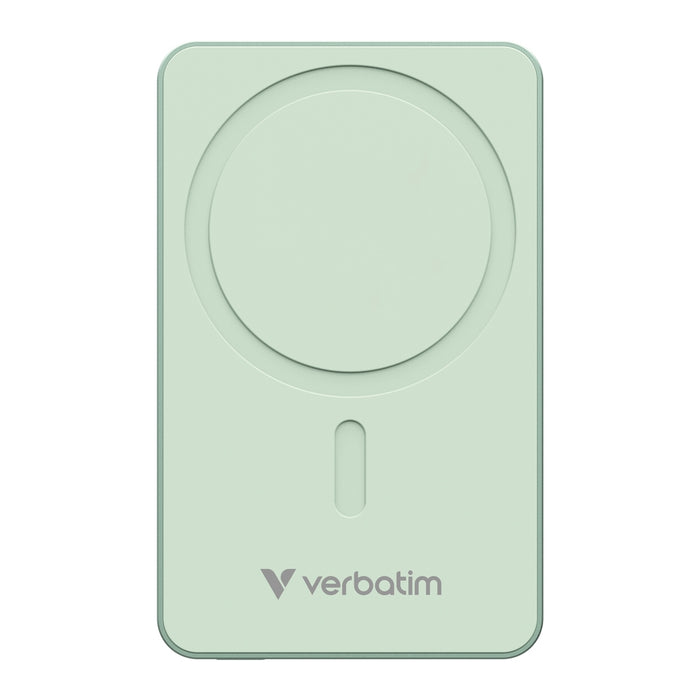Verbatim Charge 'n' Go Essentials Преносима батерия Powerbank Магнитна безжична 10000mAh зелена