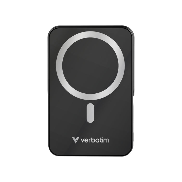 Verbatim Charge 'n' Go Преносима батерия Powerbank с магнитна безжична стойка 10000mAh Черен
