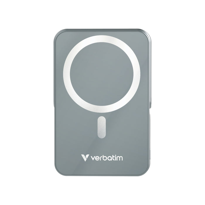 Verbatim Charge 'n' Go Преносима батерия Powerbank с магнитна безжична стойка 10000mAh сива
