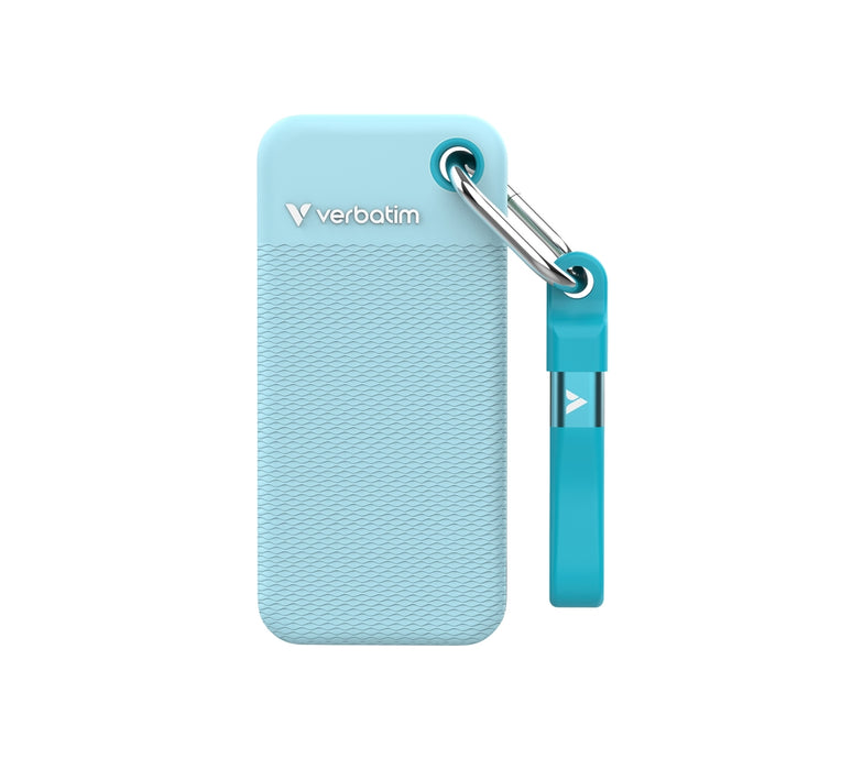 Verbatim Pocket SSD USB 3.2 Gen 2 1TB Polar Blue вкл. два гумени маншета