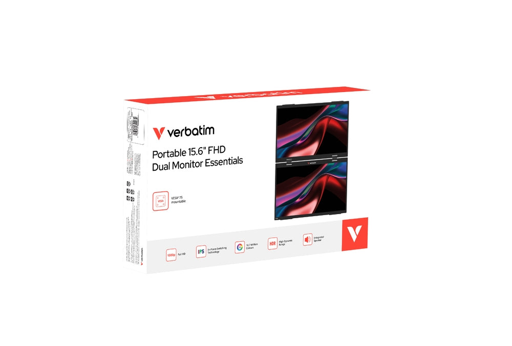 Verbatim Portable 15.6" Dual Monitor Essentials