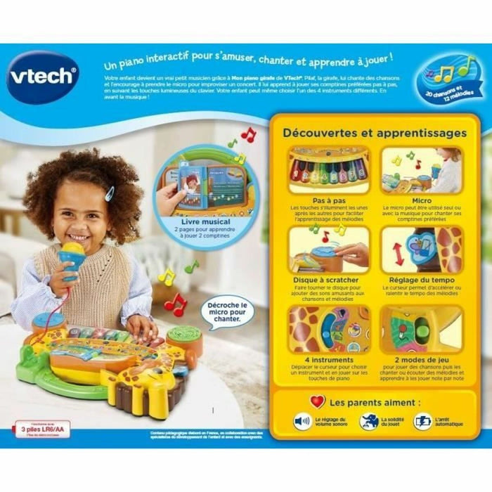 Музикална Играчка Vtech JUNGLE ROCK - MI PIANO JIRAFA