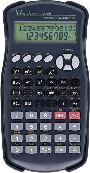 Научен калкулатор Vector KAV CS-105, 240 функции, 80 x 170 mm, черен