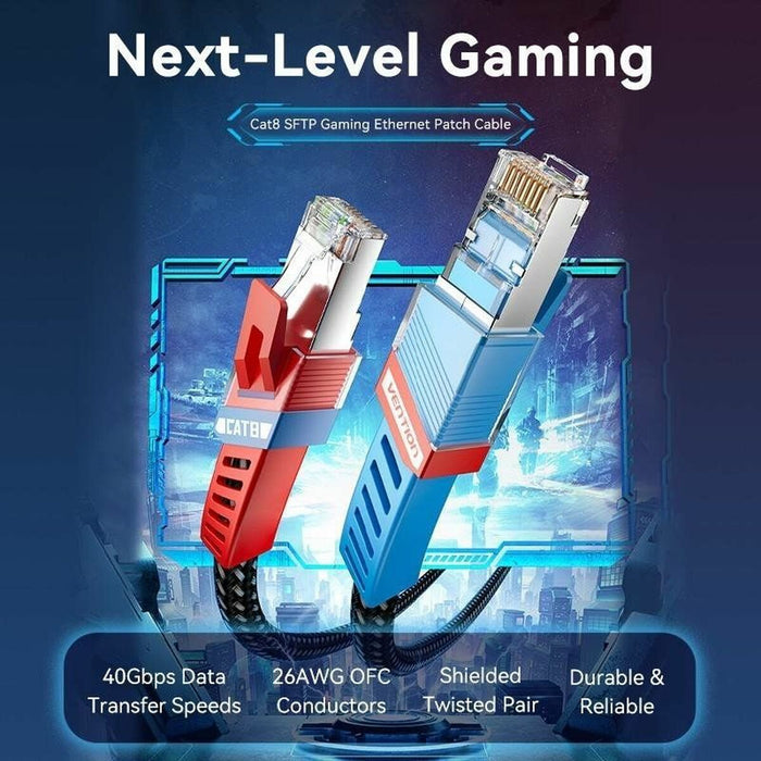 S/FTP категория 8 твърд мрежови кабел Vention IKJBF Черен