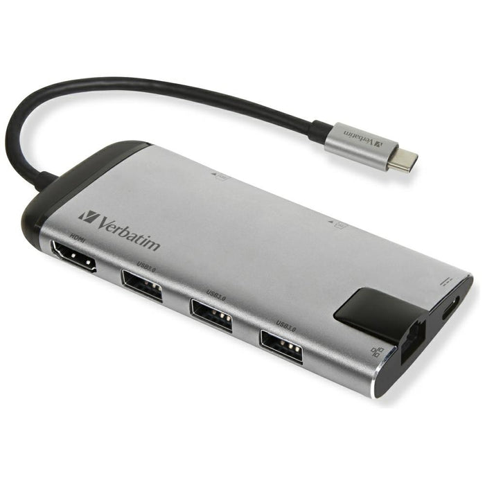 Адаптерен хъб Verbatim M1/M2/USB 3.0/M3/Ethernet/SD/M4, алуминиев