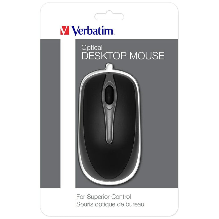 Оптична мишка Verbatim USB-A 1000 dpi, черна