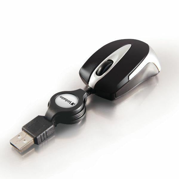 Оптична мишка Verbatim Go Mini 1000 DPI, черна