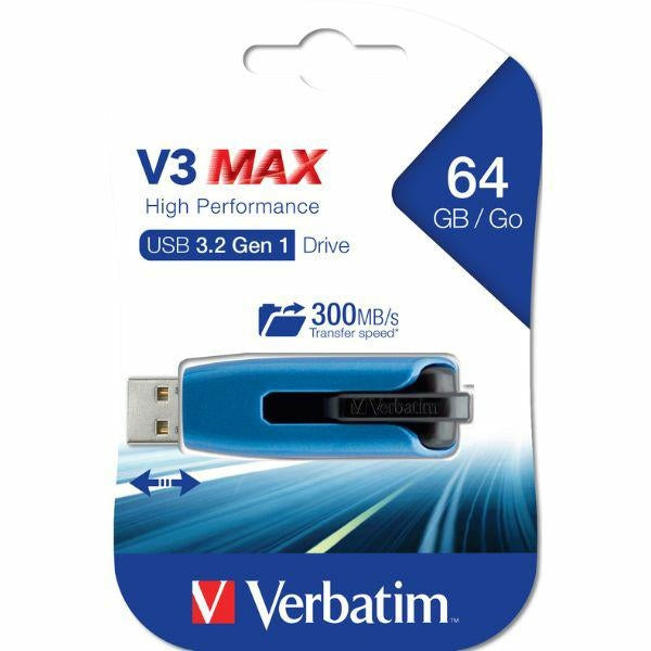 USB флаш памет Verbatim Pendrive 3.2V3 MAX, син, 49807