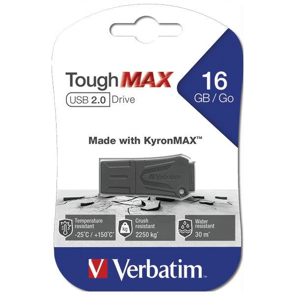USB флаш памет Verbatim Pendrive 2.0ToughMAX 49330, черна