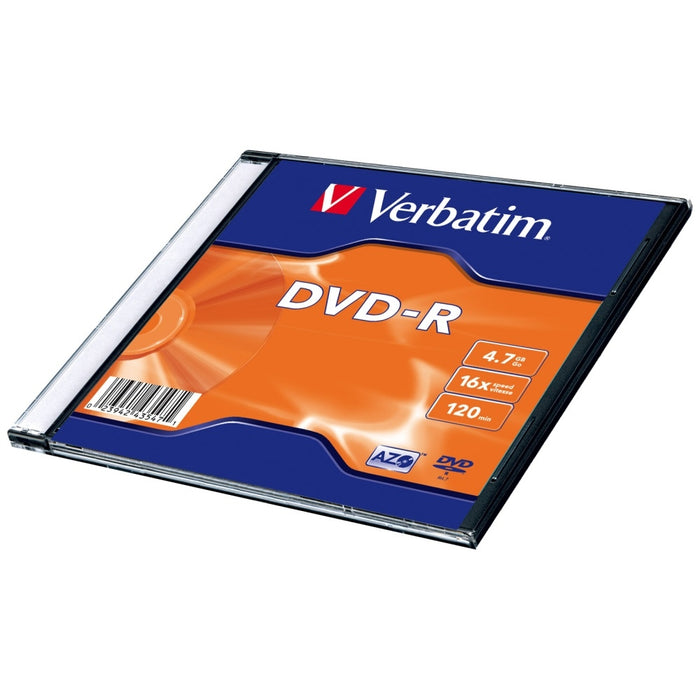 Verbatim DVD-R диск 4.7GB 16x AZO, сребристо матово