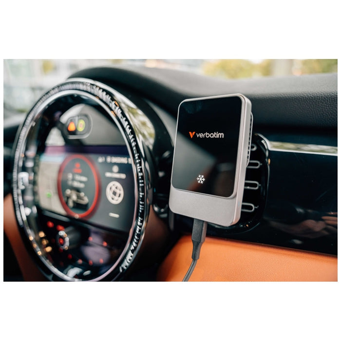 Автомобилна стойка Verbatim n Drive 15W RGB с безжично зареждане 31862, черна/сребриста